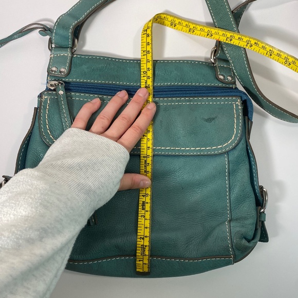 Teal Blue Leather Bag | Fossil - Picture 3 of 9